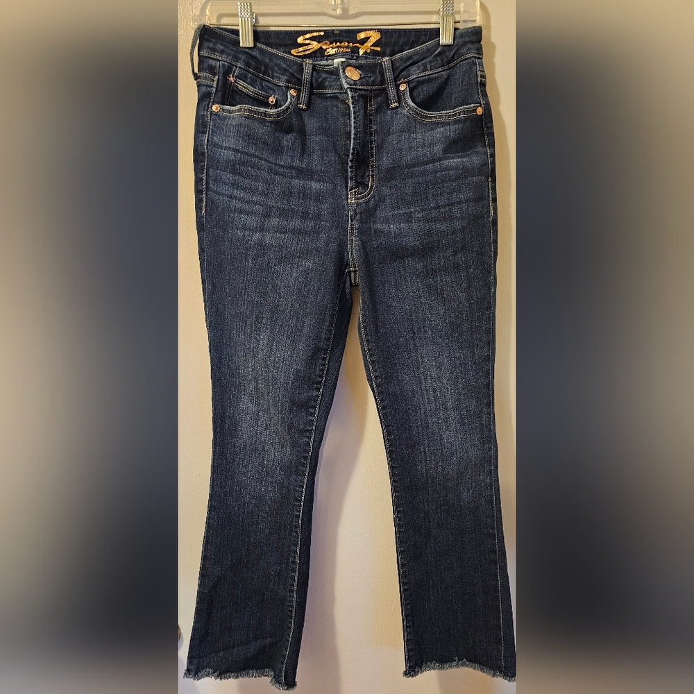 Seven7 Women's Crop Raw Hem Jeans‎ RN# 109890 Size 4 Read Description